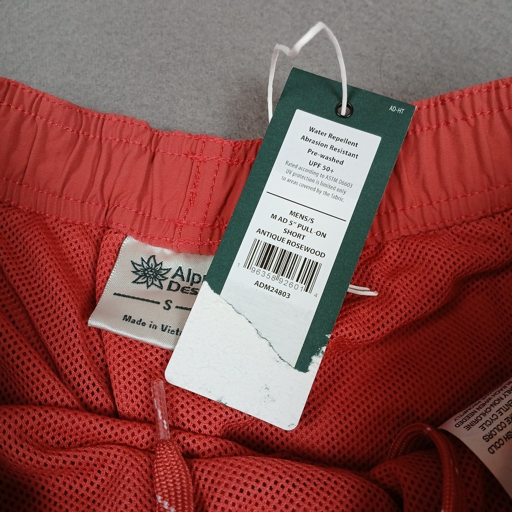 NWT Alpine‎ Design Men's 5" Pull On Short Antique Rosewood Nylon Size Small - Picture 2 of 5